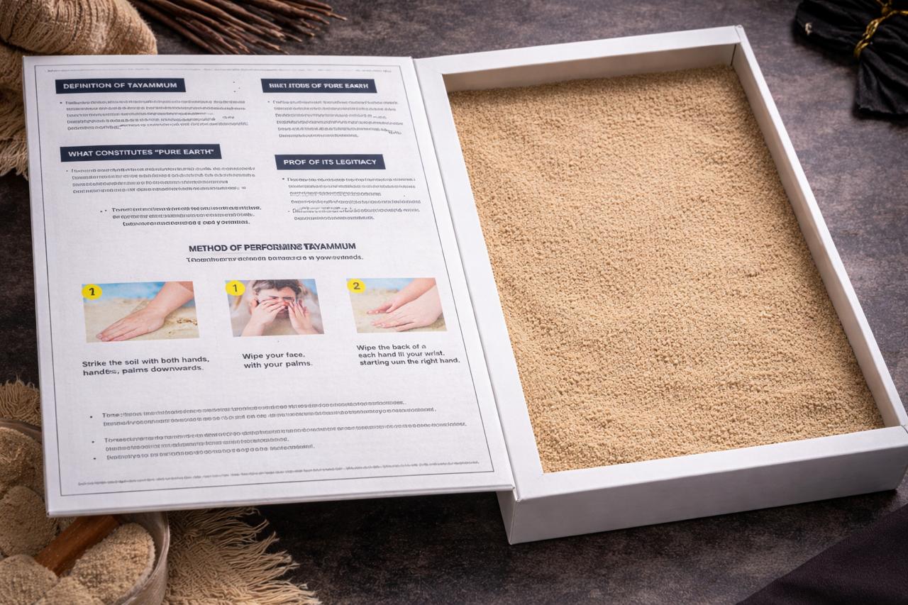 Tayammum kit portable pure earth Islamic dry wudu kit travel prayer tayammum soil-prayer-sand